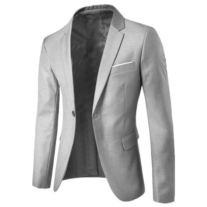 Buy Center Men's Casual Slim Fit Blazer - Korean Style, Spring Fashion - Buy Center UK