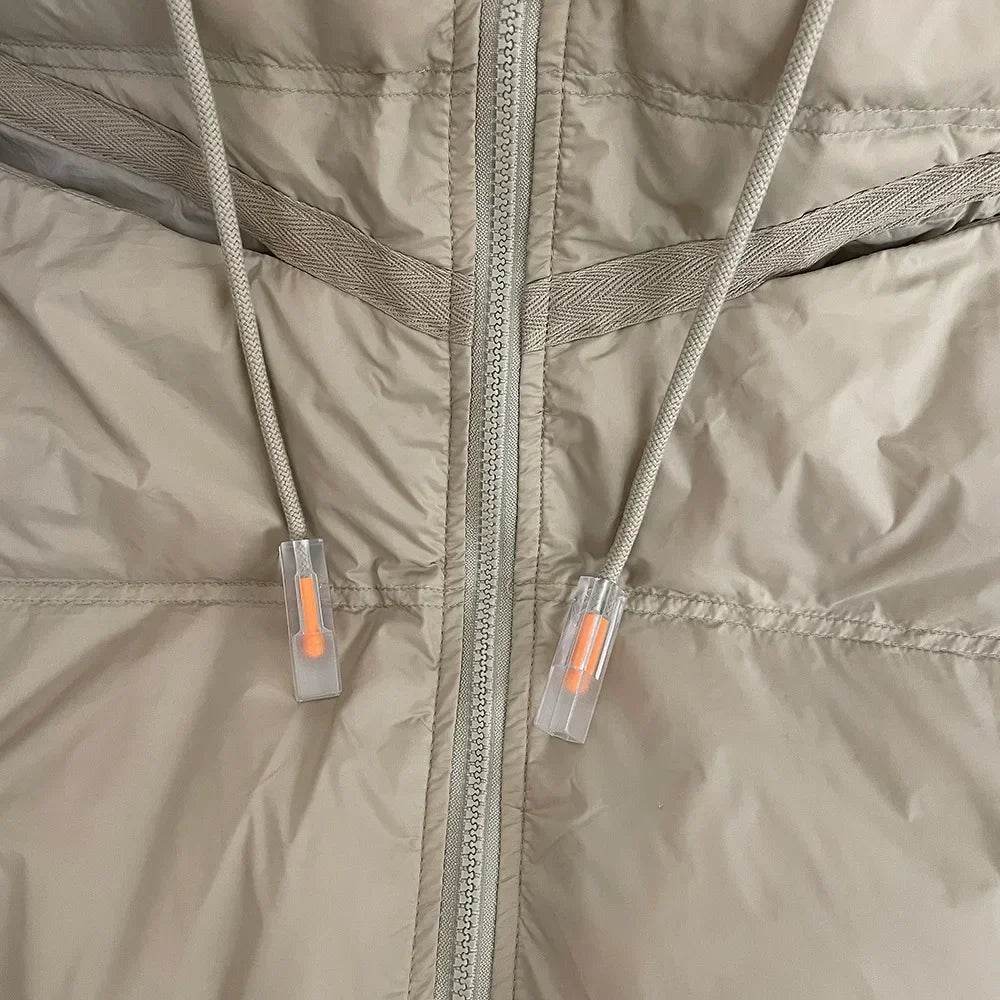 Buy Center Women's Thick White Duck Down Jacket - Extra-Long Hooded Style - Buy Center UK