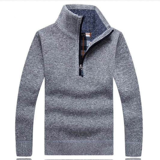 Buy Center Men's Fleece Sweater - Half Zipper Turtleneck Pullover - Buy Center UK