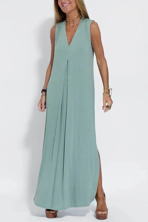 Elegant V-Neck Pullover Dress - 2025 Beach Resort Two-Piece Set - Buy Center UK