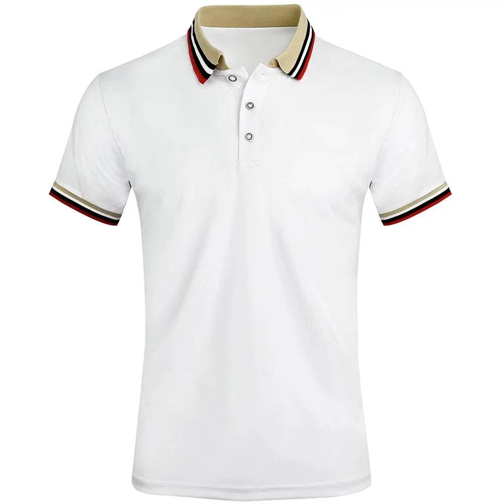 Buy Center Men’s Summer Polo Shirt - Breathable Cotton, Stylish Stripe - Buy Center UK