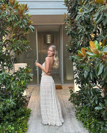 Buy Center Fashion Halter Neck Maxi Skirt Suit - Summer 2024 Style - Buy Center UK