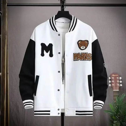 Trendy Baseball Jacket for Men - Casual Loose Fit, Hip Hop Style - Buy Center UK