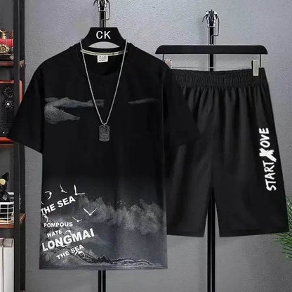 Youth Quick-Drying Shorts Set - Stylish Summer Tracksuit for Men - Buy Center UK