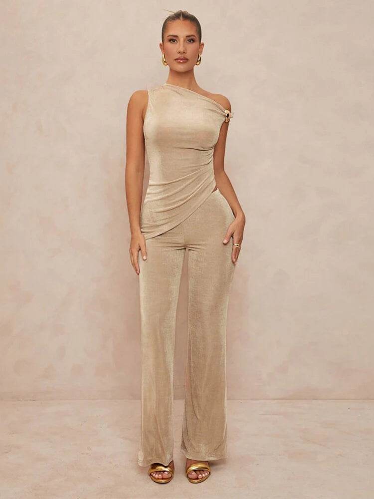 Weird Puss Casual 2 Piece Set - Skew Collar & Skinny Pants - Buy Center UK