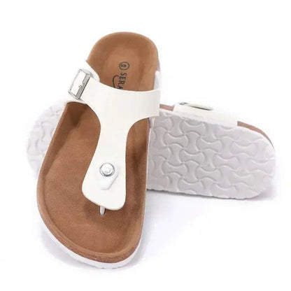Buy Center Women's Summer Cork Slippers - Non-slip Casual Flip Flops - Buy Center UK