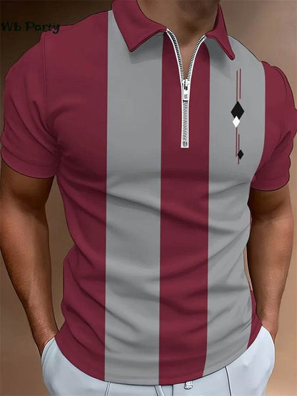 Buy Center Classic Stripe T-Shirt - Breathable Polo for Men - Buy Center UK