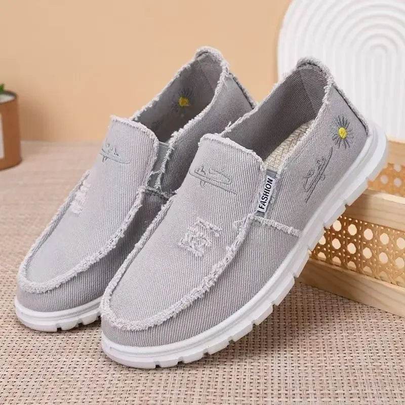 Buy Center Beijing Canvas Shoes - Comfortable Laced Slip-On Sneakers - Buy Center UK