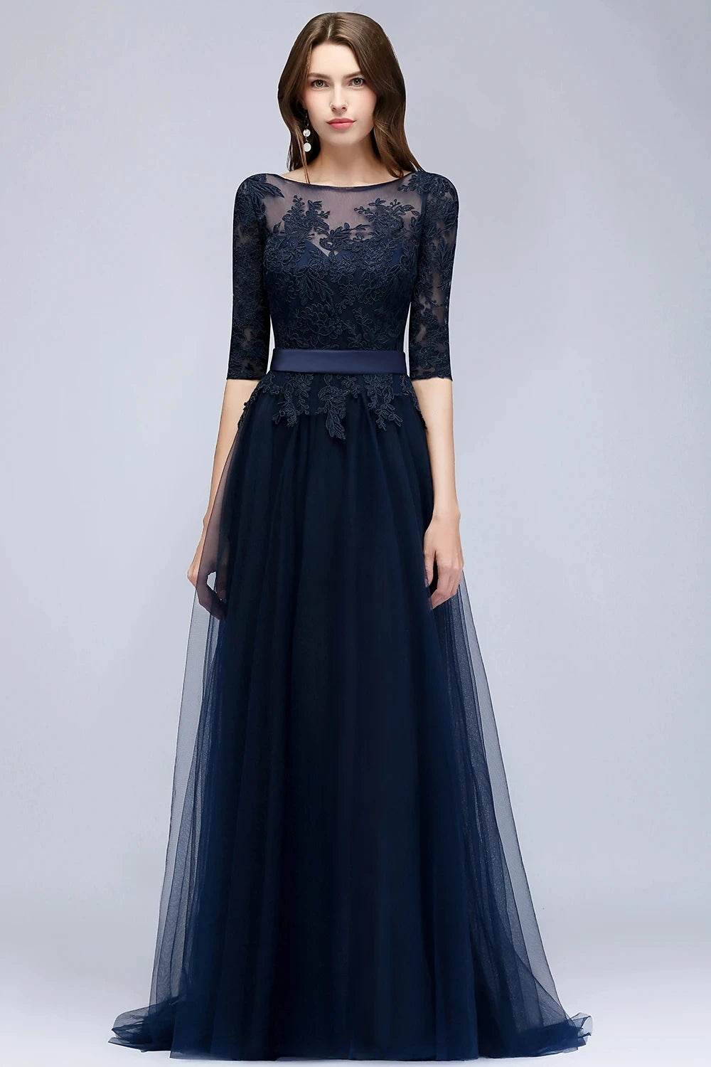 Buy Center Elegant Backless Lace Maxi Gown - Perfect for Weddings - Buy Center UK