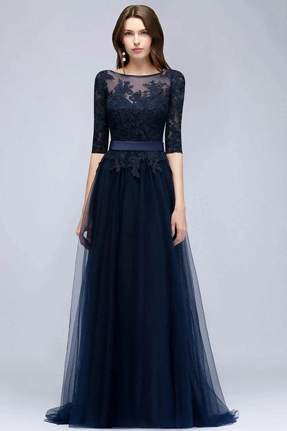 Buy Center Elegant Backless Lace Maxi Gown - Perfect for Weddings - Buy Center UK