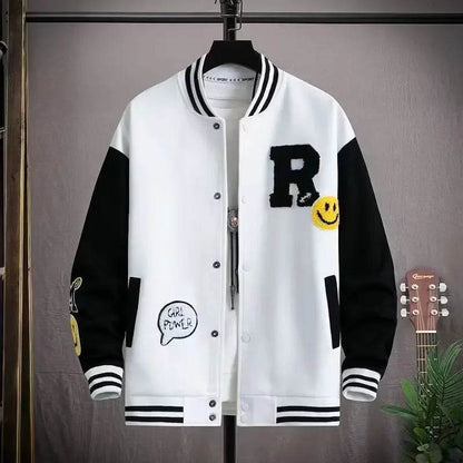 Trendy Men's Baseball Jacket - Casual Loose Fit for Spring & Autumn - Buy Center UK