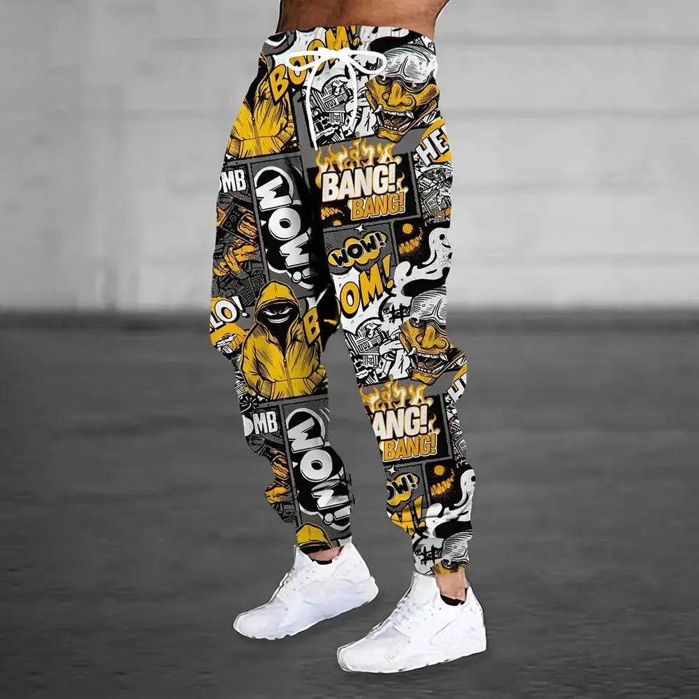 Buy Center 3D Flame Print Sweatpants - Thick Warm Pants for Men - Buy Center UK