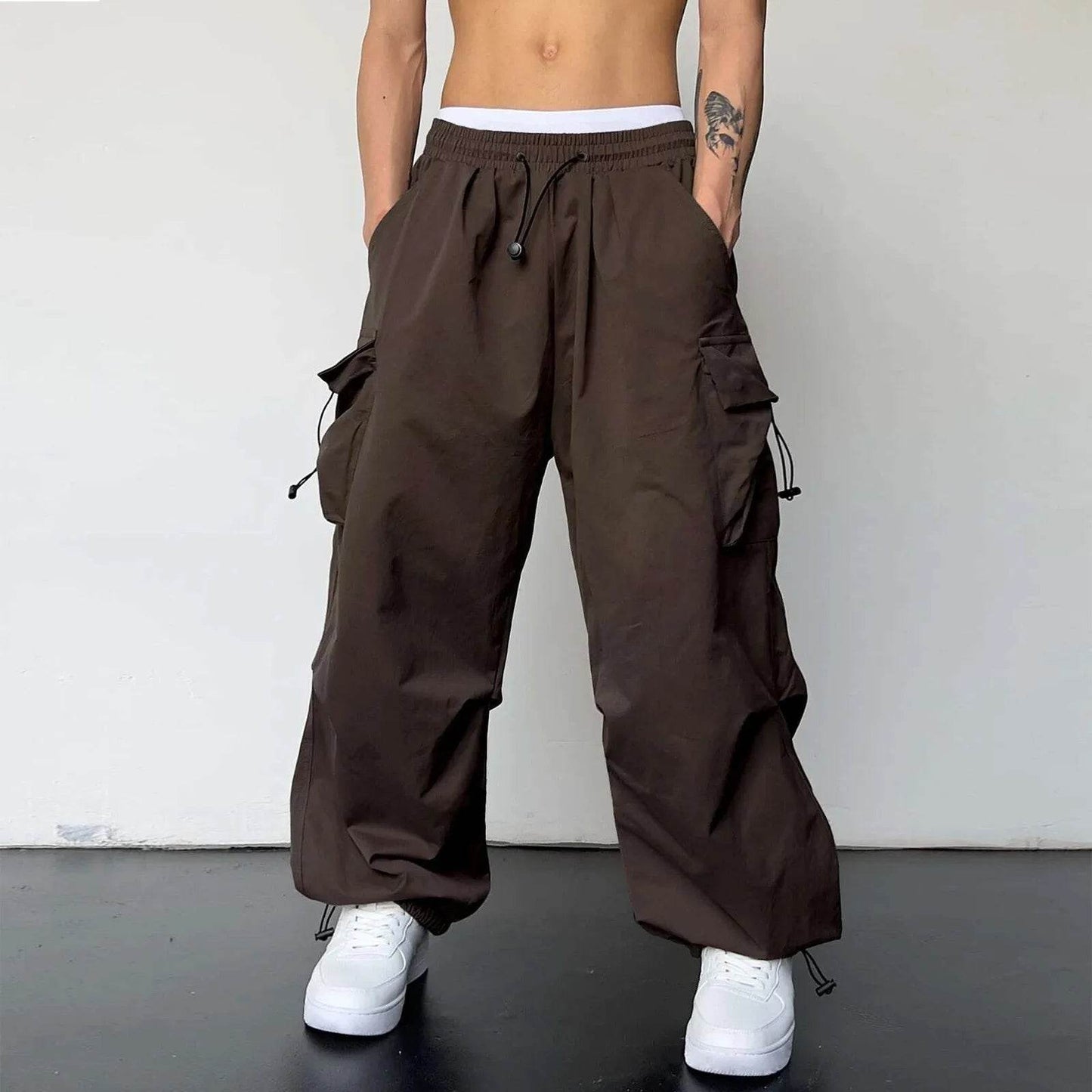 Men's Casual Mid Waist Sports Pants - Multi Pocket & Breathable Fit - Buy Center UK