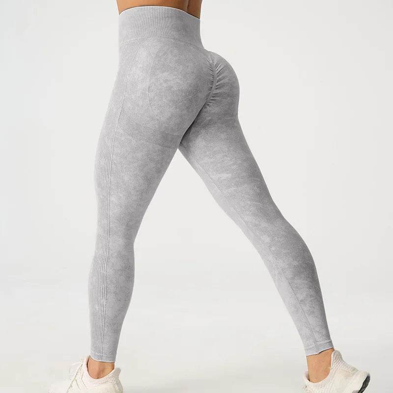 Buy Center High Waisted Frosted Yoga Pants - Quick Dry, Tight Fit - Buy Center UK