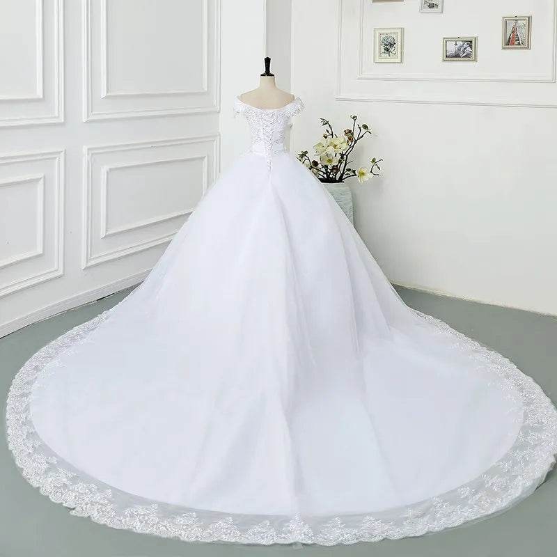 Maria Novia Off The Shoulder Wedding Dress - Vintage Sweetheart Gown - Buy Center UK