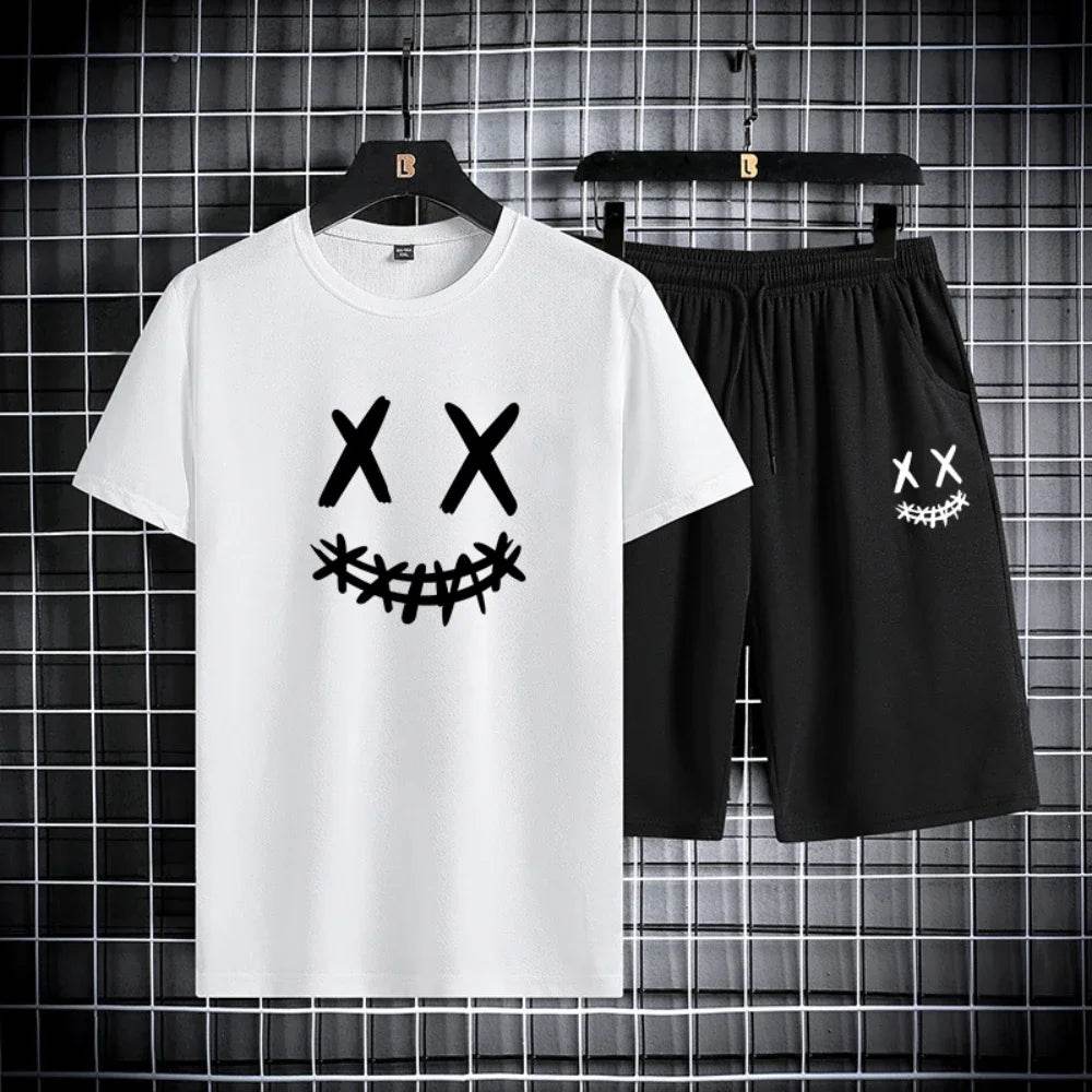 Buy Center Men's Summer Sports Suit - Slim Fit T-Shirt & Shorts Set - Buy Center UK