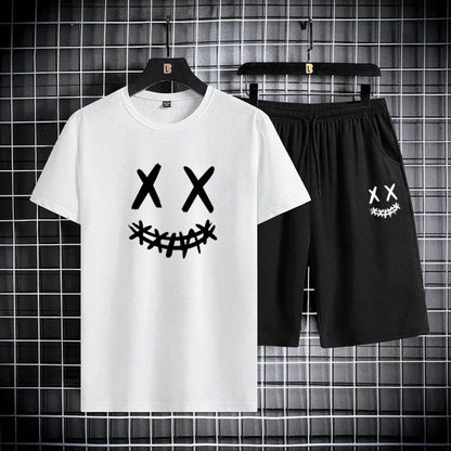 Buy Center Men's Summer Sports Suit - Slim Fit T-Shirt & Shorts Set - Buy Center UK