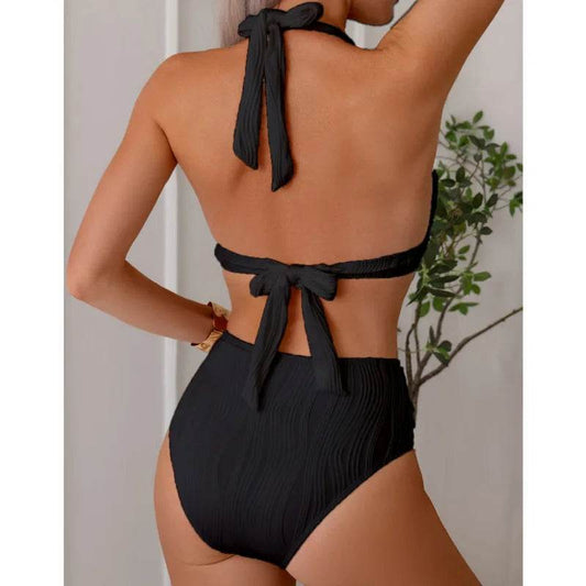 Buy Center Black High-Waisted Bikinis - Sexy Push Up Swimwear - Buy Center UK