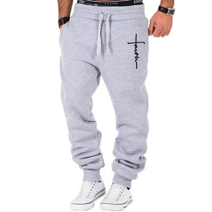Buy Center Men's Jogger Pants - New Faith Printed Trousers S-3XL - Buy Center UK