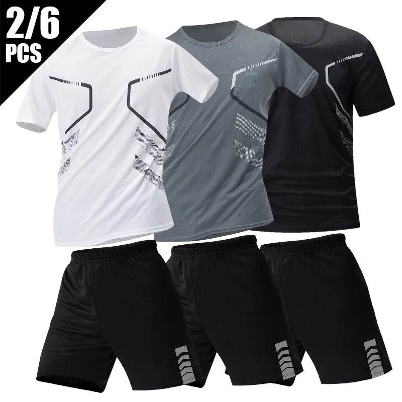 Buy Center Plus Size Men's Quick-Drying Shorts Suit - T-Shirt & Shorts - Buy Center UK