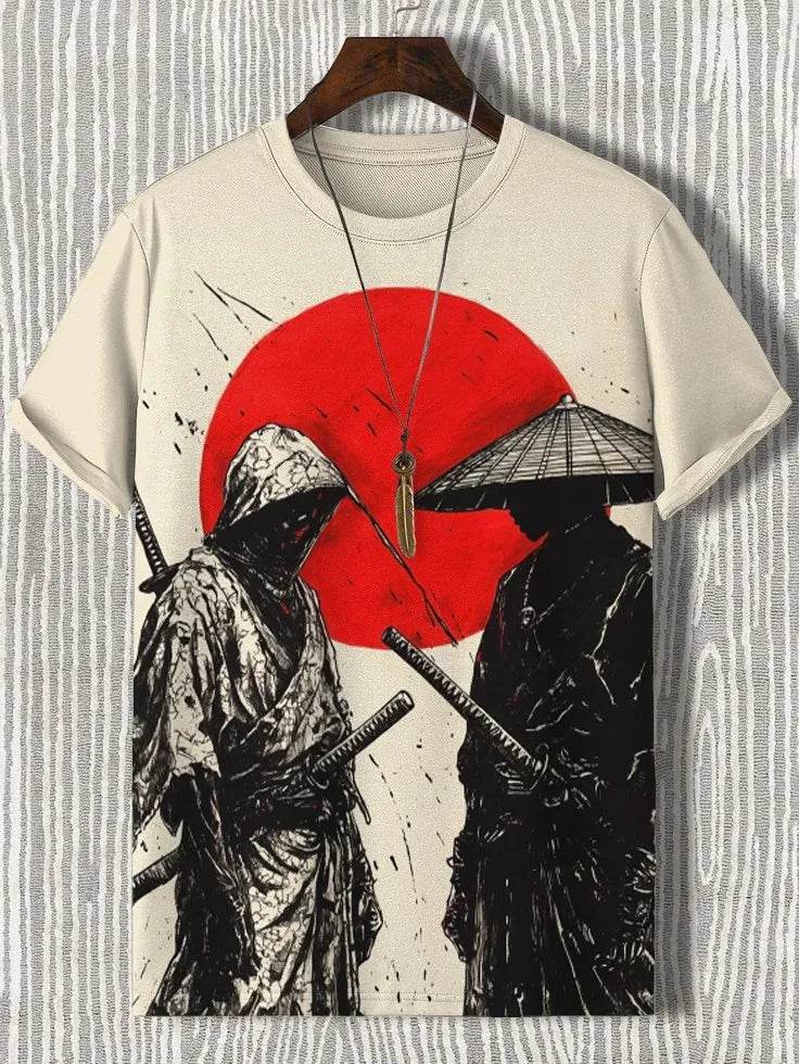 Buy Center Men's Ukiyo-E 3D Printed T-Shirts - Summer Casual Tees - Buy Center UK