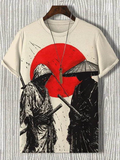 Buy Center Men's Ukiyo-E 3D Printed T-Shirts - Summer Casual Tees - Buy Center UK