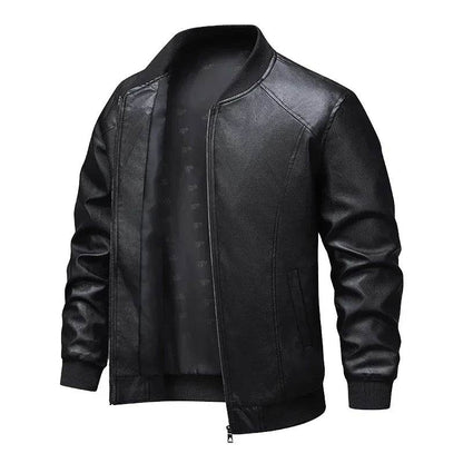 2025 Men's Vintage Black Motorcycle Leather Jacket - Oversized Style - Buy Center UK