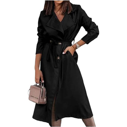Buy Center Women's Double Breasted Wool Blend Trench Coat - Buy Center UK
