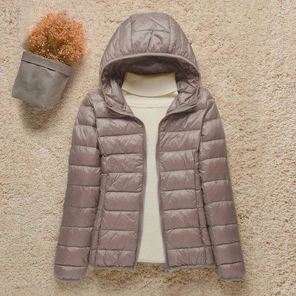 Buy Center Women's Down Jacket - Lightweight Hooded Parka for Winter - Buy Center UK