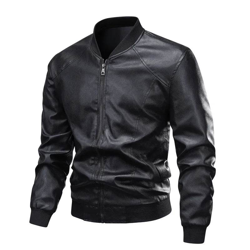 2025 Men's Vintage Black Motorcycle Leather Jacket - Oversized Style - Buy Center UK