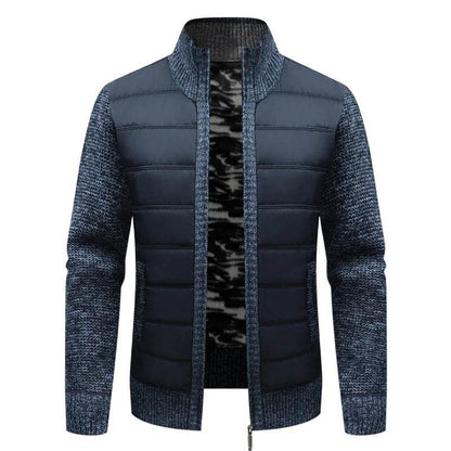 Buy Center Men's Winter Cardigan - Warm Fleece Lined Knit Jacket - Buy Center UK