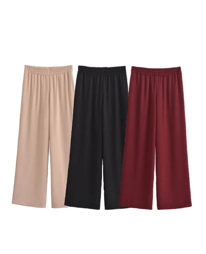 PB&ZA Women's Fashion Sets - Collared Blouse & Wide Leg Pants - Buy Center UK