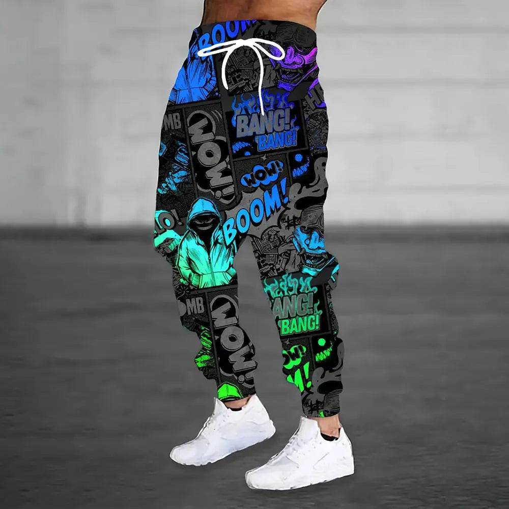 Buy Center 3D Flame Print Sweatpants - Thick Warm Pants for Men - Buy Center UK