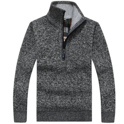 Buy Center Men's Fleece Sweater - Half Zipper Turtleneck Pullover - Buy Center UK