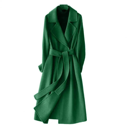 Buy Center Women’s Woolen Coat - Elegant Mid-Calf Winter Overcoat - Buy Center UK