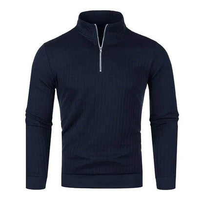 Buy Center Men's Semi Turtleneck Half Zip Pullover - Gothic Style - Buy Center UK
