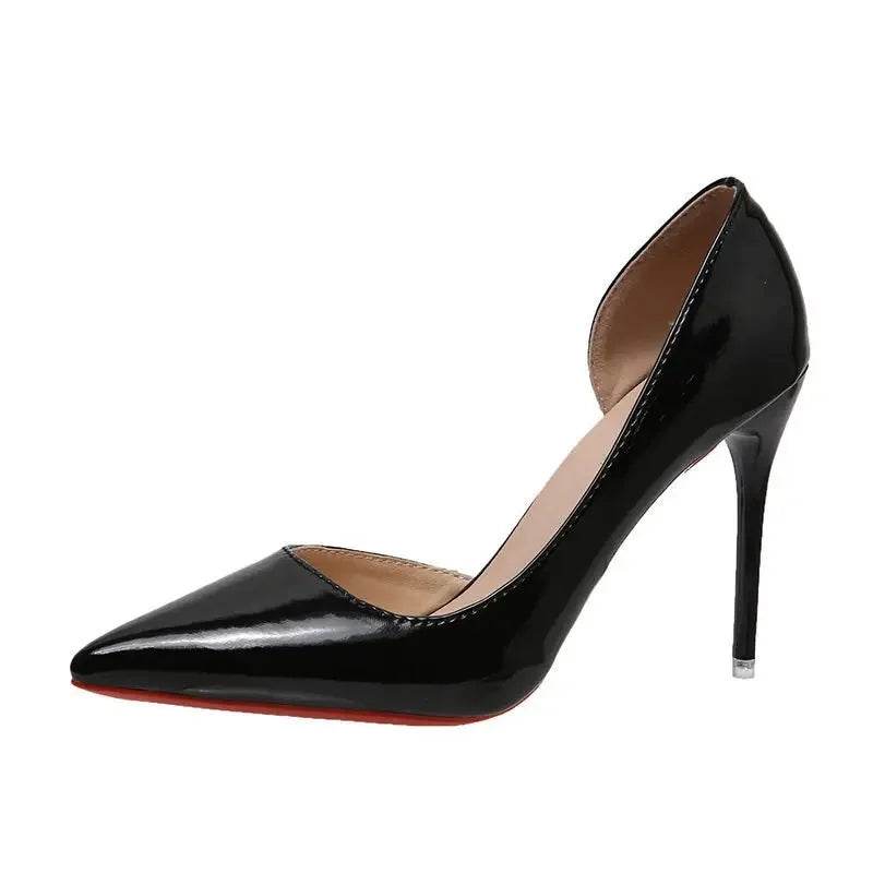 Buy Center Plus Size Women's Nightclub Heels - Pointed Toe, Patent Leather - Buy Center UK