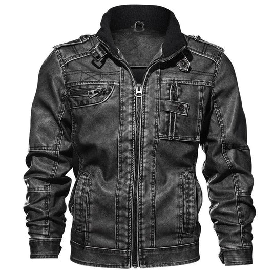 Buy Center Men's Windproof Leather Jacket - Stylish & Versatile - Buy Center UK