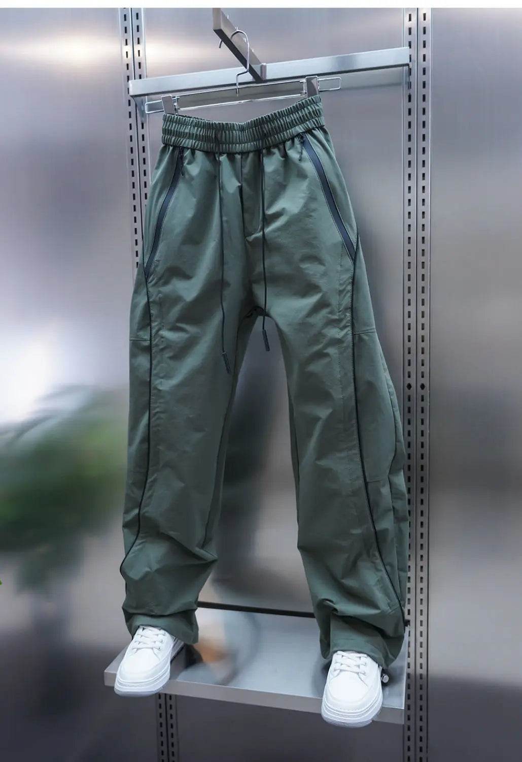 Buy Center Men's Quick-Dry Casual Pants - Elastic Waist, Wide-Leg Style - Buy Center UK
