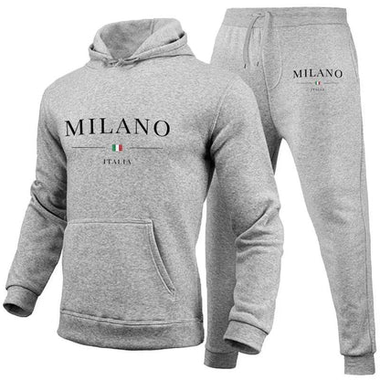 Buy Center Men’s Luxury Milano Print Hoodie Set - Casual Streetwear - Buy Center UK