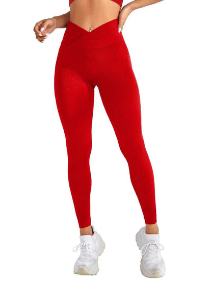 Buy Center Women's High Waist Leggings - V-Waist Seamless Fitness Pants - Buy Center UK