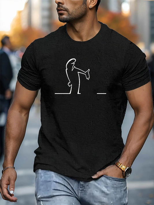Buy Center Men's 100% Cotton Casual T-Shirt - Fun Pattern, Summer Fit - Buy Center UK