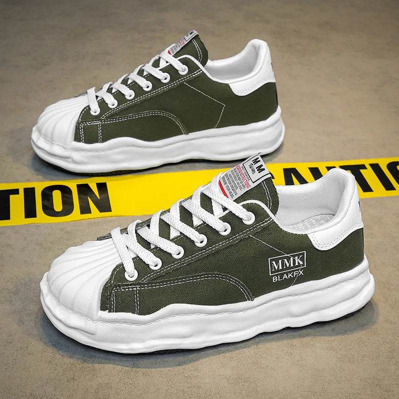 Buy Center Thick Soled Canvas Sneakers - Stylish Low Cut for Spring/Summer - Buy Center UK