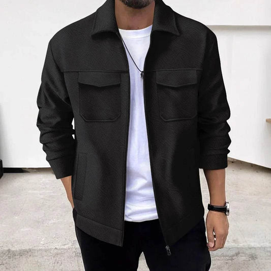 Buy Center Casual Men's Jacket - Breathable, Zipper Pocket Design - Buy Center UK