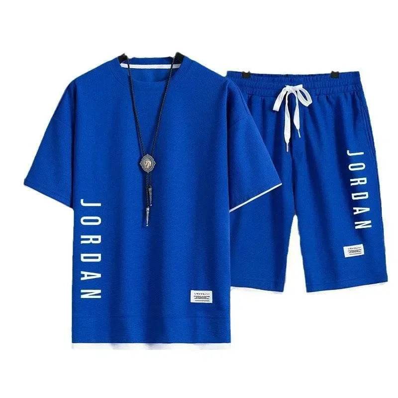 Buy Center Men's Casual T-Shirt and Shorts Set - Comfortable Waffle Suit - Buy Center UK