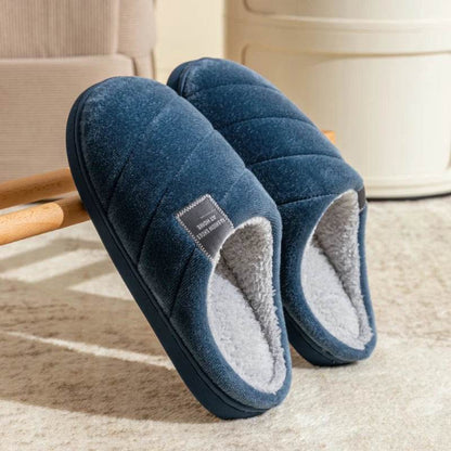 Buy Center Men's Anti-Slip Warm Slippers - Cozy Fur, Winter Comfort - Buy Center UK