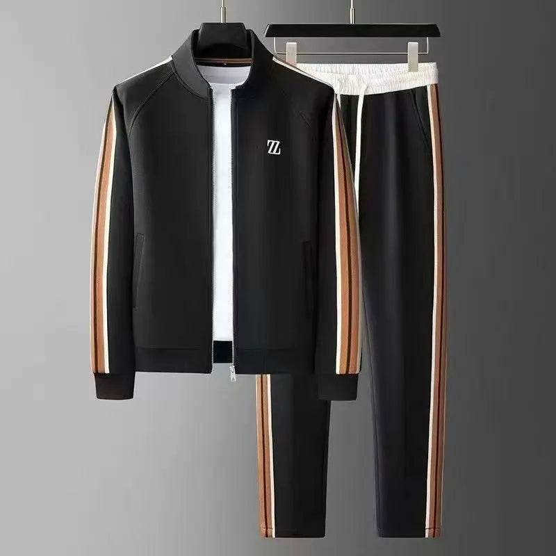 Buy Center Men's Embroidered Sports Jacket & Pants Set - Casual Style - Buy Center UK