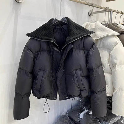 2023 Winter Women's Knitted Collar Down Jacket - Chic & Warm Style - Buy Center UK