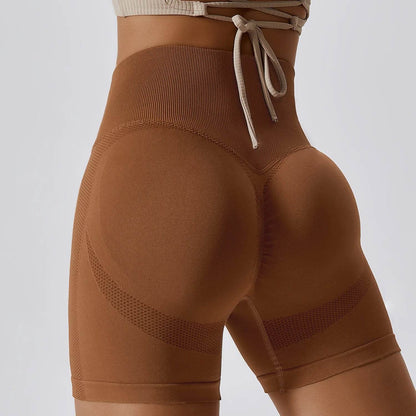 Buy Center High Waist Seamless Sports Shorts - Perfect for Yoga & Cycling - Buy Center UK