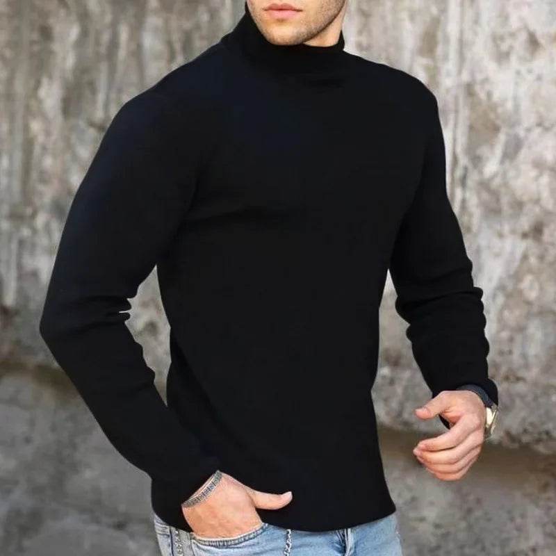 Buy Center Men's Casual Slim Fit Turtleneck Pullover - Autumn Fashion - Buy Center UK
